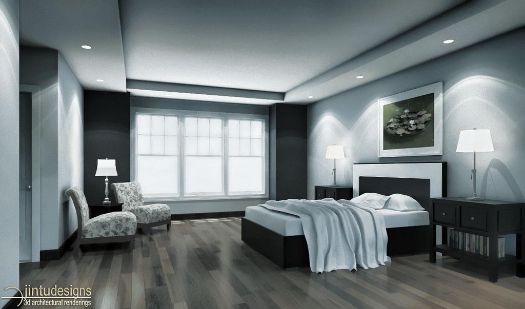 architectural rendering traditional bedroom design