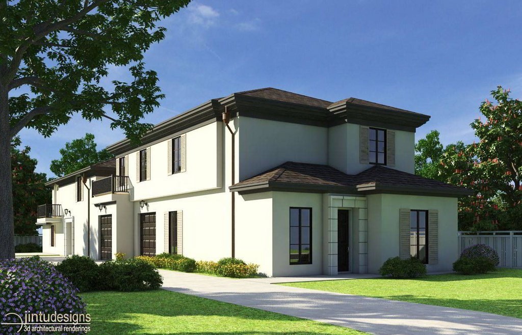 duplex house rendering
