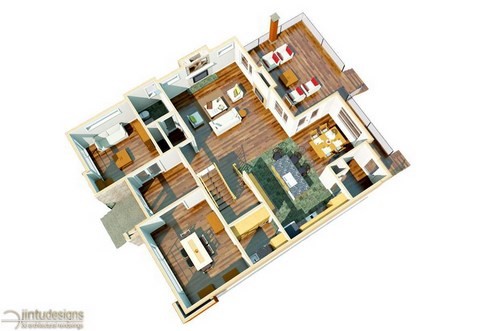 3d floor plan rendering