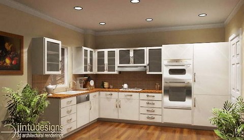 kitchen interior rendering design