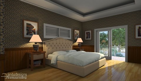photorealistic rendering bedroom