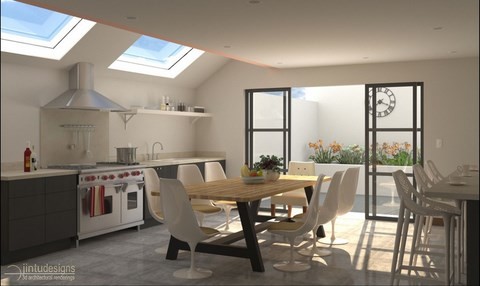 photorealistic kitchen rendering
