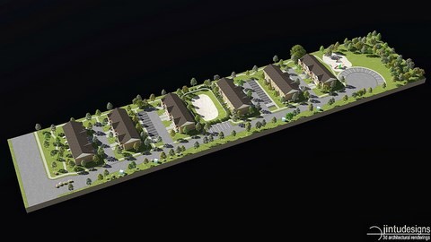 townhouse site development plan rendering
