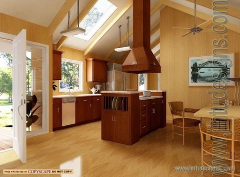 tropical kitchen design and rendering