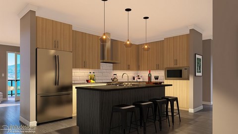 kitchen rendering mountain resort